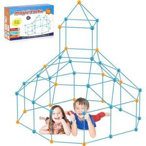 Fort Building Kit for Kids, 135 PCS Builder Play Fort Toy for 5-12 Years Old